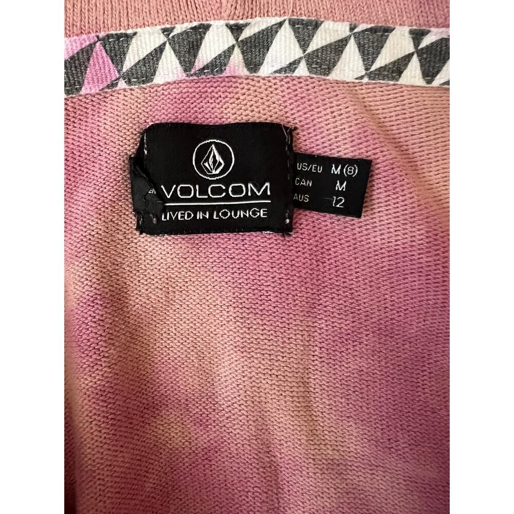 Volcom Tie Dye Lounge Set Pink Purple Zip Up Hoodie Medium Shorts Large 2 Piece - Picture 4 of 10